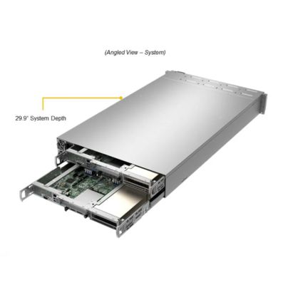 Supermicro SYS-210GP-DNR GPU Server 2U Rackmount with 1TB DDR4 RAM 3 GPUs per Node and 2600W Titanium Power Supply