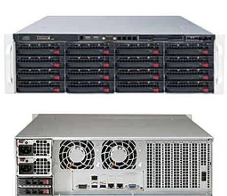 12G SAS 3U Supermicro Superstorage Server 6039P-E1CR16H 16x SATA/SAS LSI 3108 Dual 10 Gigabit Ethernet