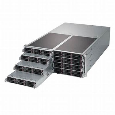 RJ45 SAS Supermicro Storage Server SYS-F619P2-RC0 With 6 2.5" Bays Per Node