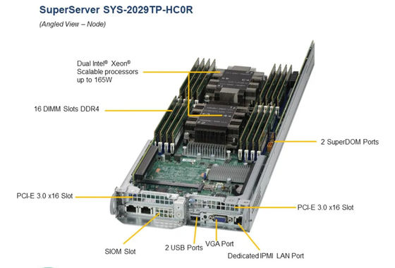 2U Twin2 Supermicro Storage Server SYS-2029TP-HC1R 24x SATA 2200W Redundant