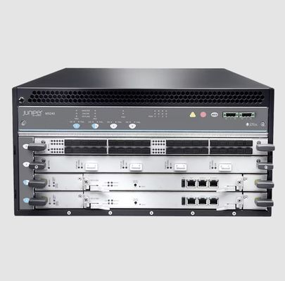 Juniper MX240 Universal Routing Platform Has default memory of 64 GB of DDR4 RAM; 2x50 GB SSD