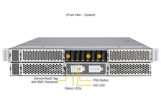 Supermicro ARS-221GL-NHIR 2U 1-node GPU Server with NVIDIA Grace Hopper Superchip and 3 PCIe 5.0 x16 Slots