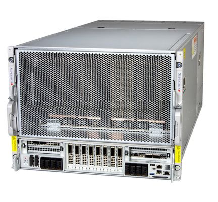 Supermicro GPU SuperServer SYS-822GS-NBRT with 32 DIMM Slots 8 PCIe 5.0 x16 LP Slots and 6x 6600W Redundant Titanium Power Supplies