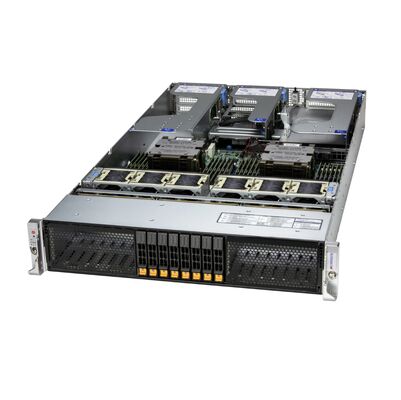 Supermicro Hyper SuperServer AS-2126HS-TN 2U Rackmount Server with AMD EPYC 9005/9004 Processors, 6TB DDR5 Memory, 3 GPUs, and 2000W Titanium Power
