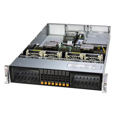 Supermicro Hyper SuperServer SYS-222H-TN 2U Rackmount Server with Intel Xeon 6700/6500 Processors, 4 GPUs, and 32 DIMM Slots
