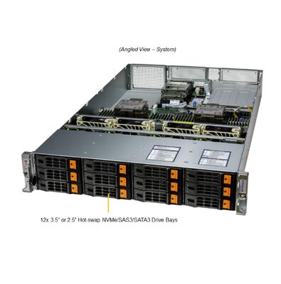 Supermicro Ultra SuperServer SYS-220U-MTNR 2U Rackmount Server with Dual Socket P+ 3rd Gen Intel Xeon Scalable Processors and Up to 4 GPUs