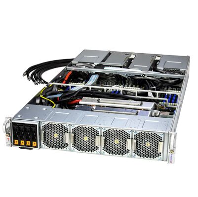 Supermicro GPU Server SYS-221GE-TNHT-LCC 2U Rackmount with 4 Onboard GPUs, 8TB DDR5 Memory, and Direct-To-Chip Liquid Cooling