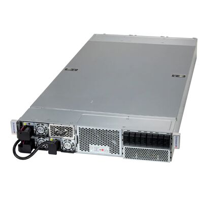 Supermicro GPU Server SYS-212GB-NR with Intel Xeon 6700-series Processors, 4 Onboard GPUs, and 3x 2000W Redundant Titanium Power Supplies