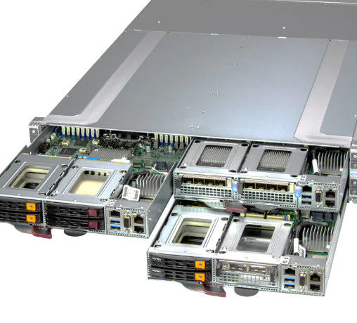 ODM Supermicro Storage Array SYS-211GT-HNC8F 2.5" NVMe/SAS/SATA Drives Per Node And Front I/O