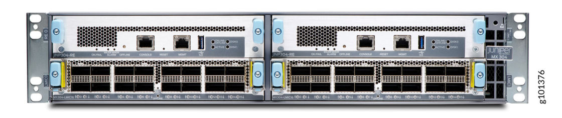 Juniper Networks Routers MX304 Chassis With 3 Fan Trays And 2 Power Supplies Incl. Junos