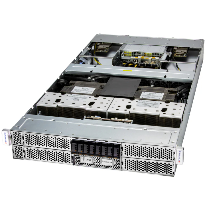 Supermicro ARS-221GL-NHIR 2U 1-node GPU Server with NVIDIA Grace Hopper Superchip and 3 PCIe 5.0 x16 Slots