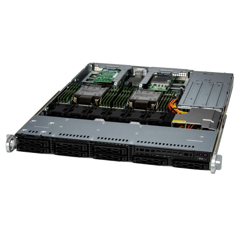 Supermicro Hyper SuperServer SYS-121C-TN2R with 5th Gen Intel® Xeon® 16 DIMM Slots and 8 Hot-Swap Drive Bays