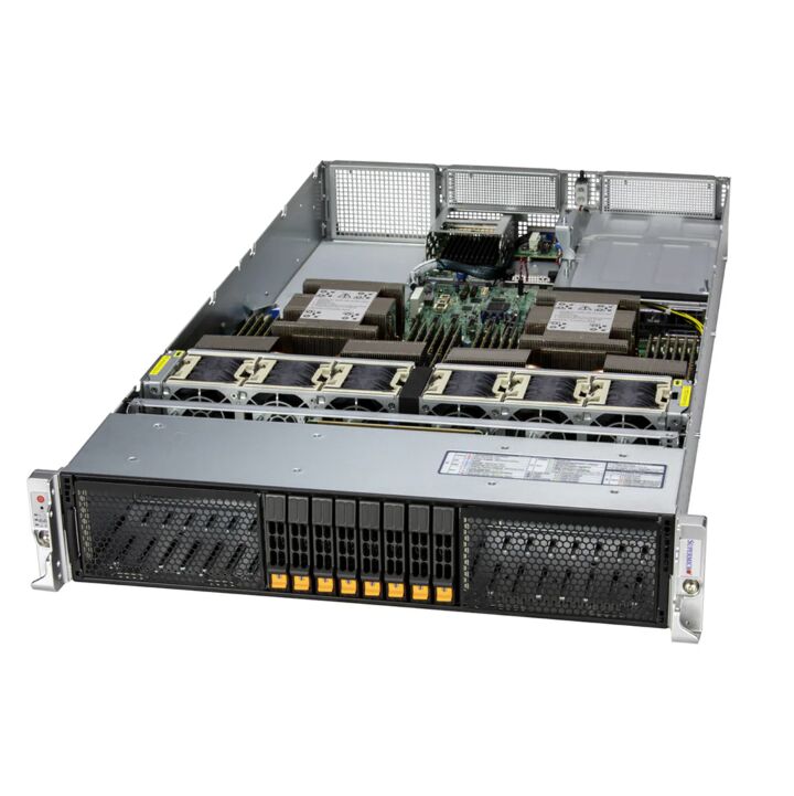 Supermicro Hyper SuperServer SYS-222HA-TN 2U Rackmount Server with Intel® Xeon® 6900 Series Processors, 24 DIMM Slots, and Up to 4 Double-Width GPUs
