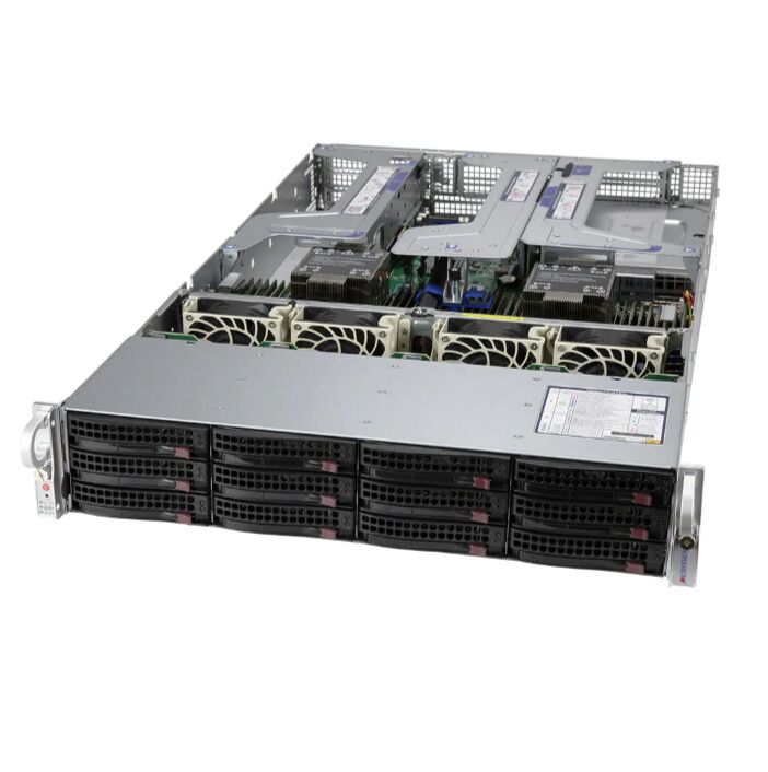 Supermicro Ultra SuperServer SYS-620U-TNR with 3rd Gen Intel Xeon Scalable Processors, 4 Double-Width GPUs, and 32 DIMM Slots