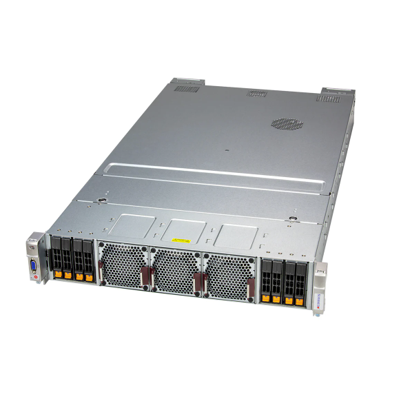 Supermicro GPU Server AS-2145GH-TNMR-LCC with Quad AMD Instinct MI300A APUs 8 Front NVMe Drive Bays and 2700W Titanium Power Supplies