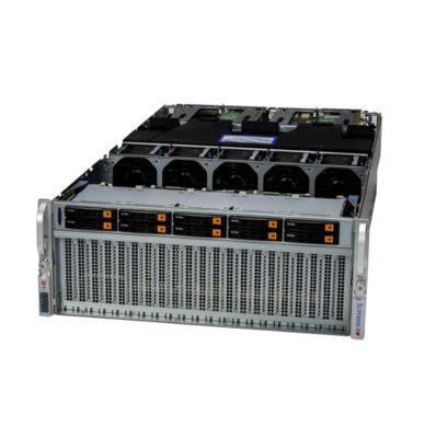 Supermicro SYS-420GU-TNXR 4U GPU Server with 6 PCIe 4.0 x16 LP Slots, 10 Hot-Swap NVMe/SATA Drive Bays, and 4x 3000W Titanium Power Supplies